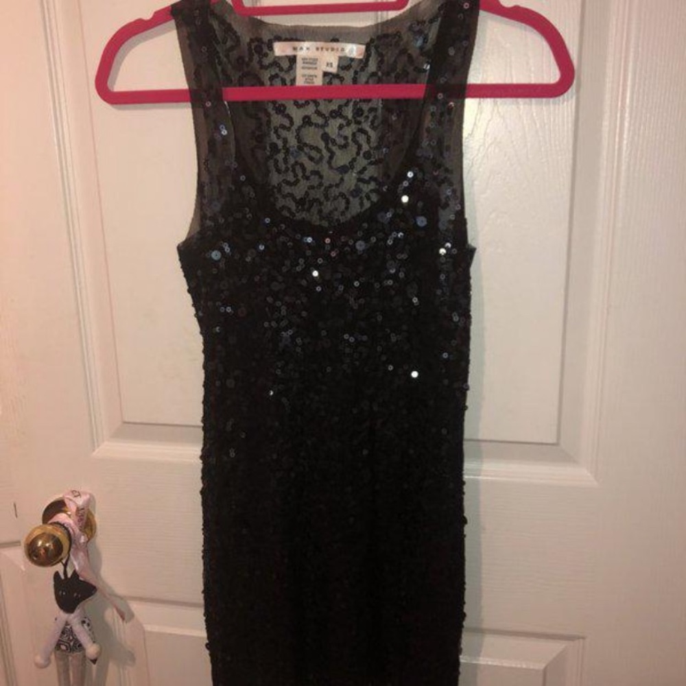Max Studio Black Sequin Tanktop